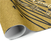 Goldene schwarze Geschenkpapier (Rolleneckpunkt)