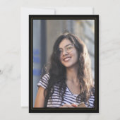 Goldene schwarze Krankenpflegeschule Elegantes Fot Einladung (Rückseite)