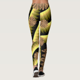 Goldene schwarze Leggings-Teenager Leggings