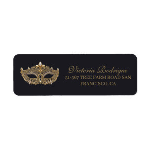 Goldene schwarze Maskenparty zum Geburtstag
