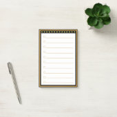 Goldene schwarze Rahmen Post-it Notes Klebezettel (Büro)