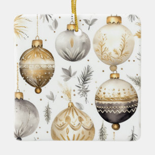 Goldene schwarze silberne Ornamente Weihnachtsdeko