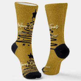 Goldene schwarze Socken