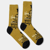 Goldene schwarze Socken (Rechts)