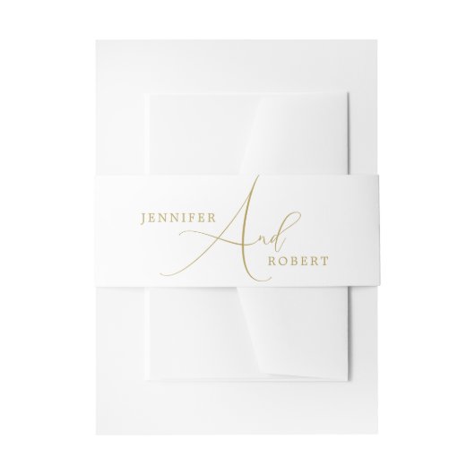 Goldene Script-Kalligrafie im weißen Hintergrund Einladungsbanderole (Vorderseite Beispiel)