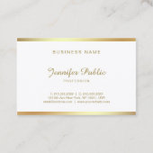 Goldene Script Kalligrafie Schöne moderne Einzigar Visitenkarte (Rückseite)