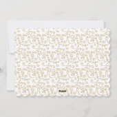 Goldene Scrollour Feiertagskarte (Rückseite)