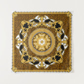Goldene Scrolls für Tiere Seide Wandteppich (Vorderseite (Horizontal))