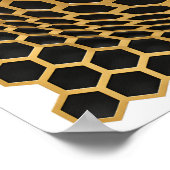 Goldene Sechseck-Kugel Poster (Ecke)
