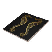 Goldene Seepferd-Fliese Fliese (Seite)