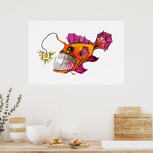 Goldene Seeteufel Poster (Küche)