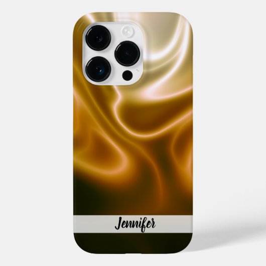 Goldene Seidenwellen Case-Mate iPhone Hülle (Rückseite)