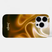 Goldene Seidenwellen Case-Mate iPhone Hülle (Rückseite (Horizontal))