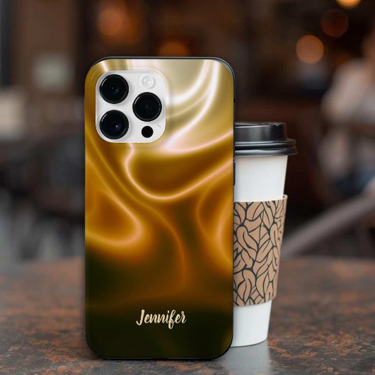 Goldene Seidenwellen Case-Mate iPhone Hülle