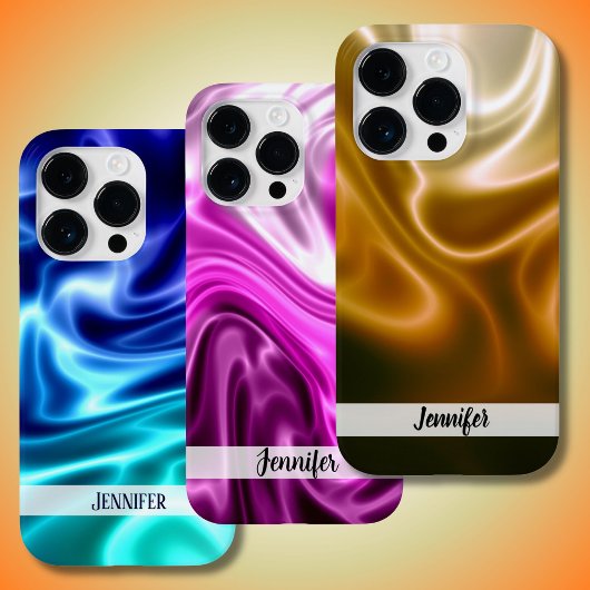 Goldene Seidenwellen Case-Mate iPhone Hülle