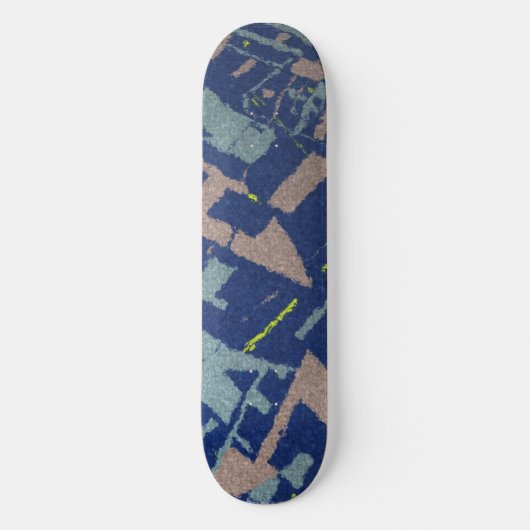Goldene Sektion Blau Skateboard (Vorderseite)