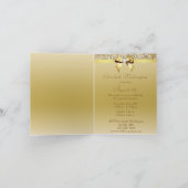 Goldene Sequinen, Bow & Diamond Sweet 16 Einladung (Innenseite)
