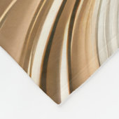 Goldene Serenade - Aquamarine und goldene Abstrakt Fleecedecke (Ecke)