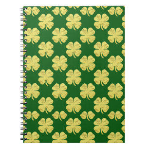 Goldene Shamrocks Notizblock