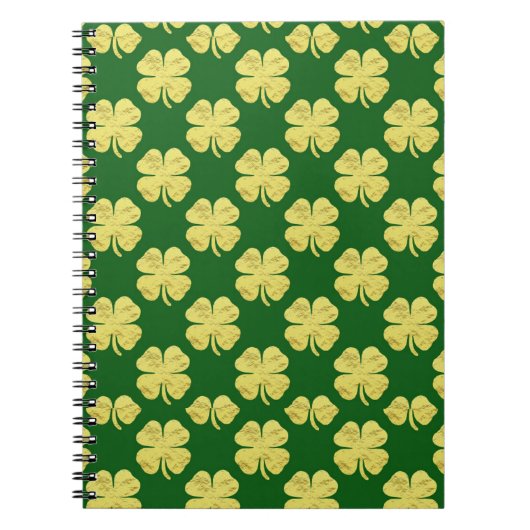 Goldene Shamrocks Notizblock (Vorderseite)