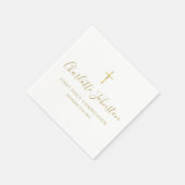 Goldene Signatur Drehbuch Erste Heilige Kommune Serviette (Ecke)