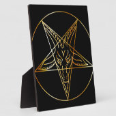 Goldene Silbe von Baphomet Fotoplatte (Seite)