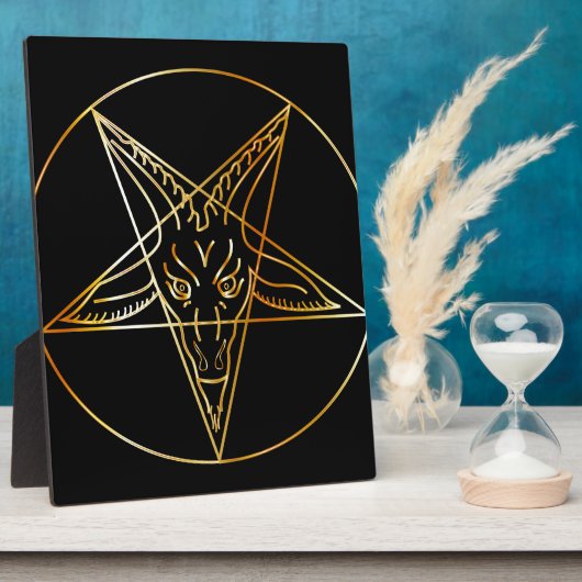 Goldene Silbe von Baphomet Fotoplatte (Seite)