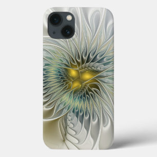 Goldene Silber-Blumen-Fantasie abstrakte Fractal-K Case-Mate iPhone Hülle