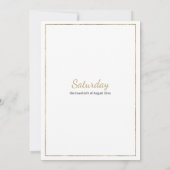 Goldene Silbermedaille - Luxus-Glitzer Einladung (Rückseite)