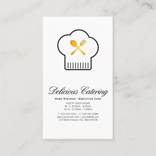 Goldene Silverware | Kulinarischer Meister Visitenkarte (Vorderseite)