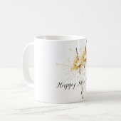 Goldene Silvester-Feier Funken Kaffeetasse (Vorderseite Links)