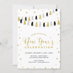 Goldene Silvesterparty, Firmenweihnachtsfeier Einladung