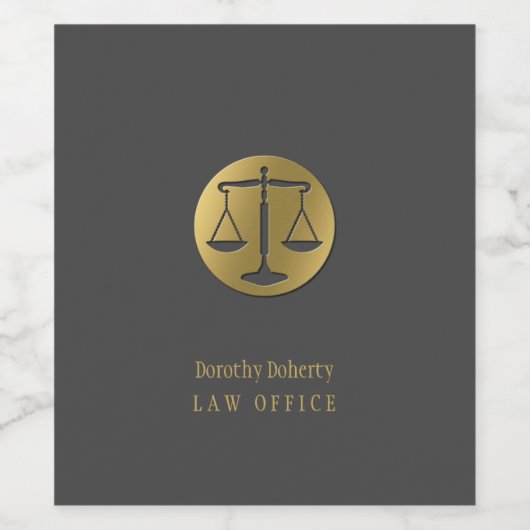 Goldene Skala der Gerechtigkeit | BERUFLICH Weinetikett (Einzelnes Label)