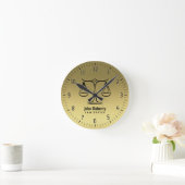 Goldene Skala der Gerechtigkeit Runde Wanduhr (Zuhause)