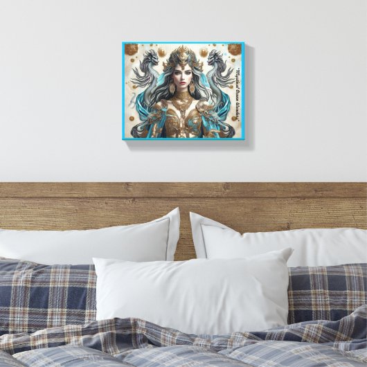 "Goldene Skalen" Leinwanddruck (Insitu (Schlafzimmer))