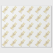 Goldene Skier und Polen | Urlaubskilometer Geschenkpapier (Flach)