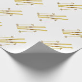 Goldene Skier und Polen | Urlaubskilometer Geschenkpapier (Ecke)