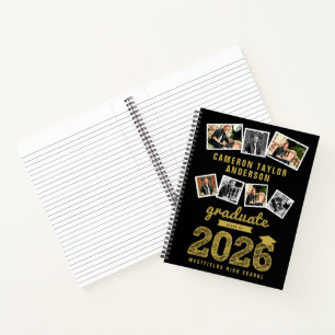 Goldene Skizze 2026 Klasse 7 Fotocollage Abschluss Notizblock