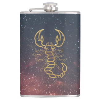 Goldene Skorpion-Flasche Flachmann