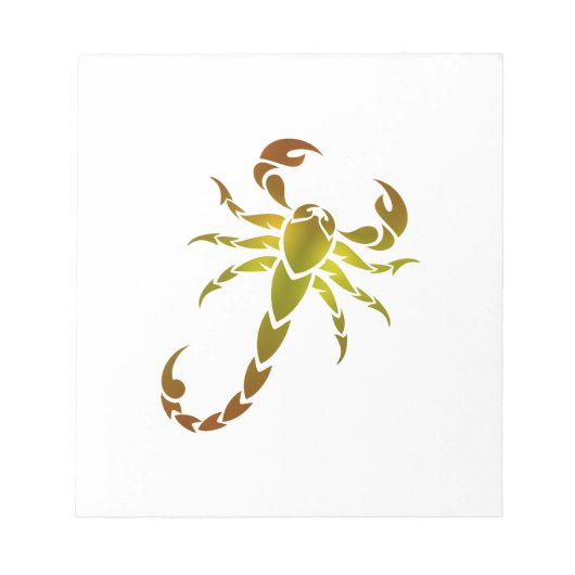 Goldene Skorpion Notizblock (Vorderseite)