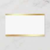 Goldene Skriptkalligrafie Graceful Clean Schlicht Visitenkarte (Rückseite)