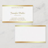 Goldene Skriptkalligrafie Graceful Clean Schlicht Visitenkarte (Vorne/Hinten)