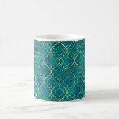 Goldene Smaragd-Geometrie Kaffeetasse (Mittel)