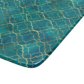 Goldene Smaragd-Geometrie Schneidebrett (Ecke)