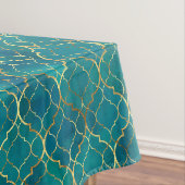 Goldene Smaragd-Geometrie Tischdecke (Beispiel)