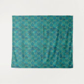 Goldene Smaragd-Geometrie Wandteppich (Vorderseite (Horizontal))