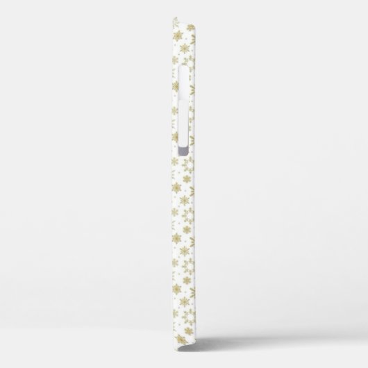 Goldene Snowflake Design Phone Case (Rückseite / Links)