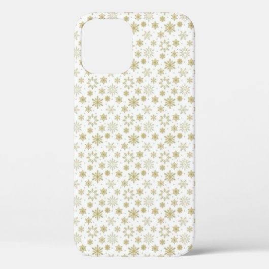 Goldene Snowflake Design Phone Case (Rückseite)