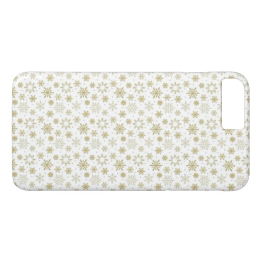 Goldene Snowflake Design Phone Case (Rückseite (Horizontal))