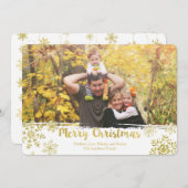 Goldene Snowflake Weihnachten Weihnachten Weihnach (Vorne/Hinten)